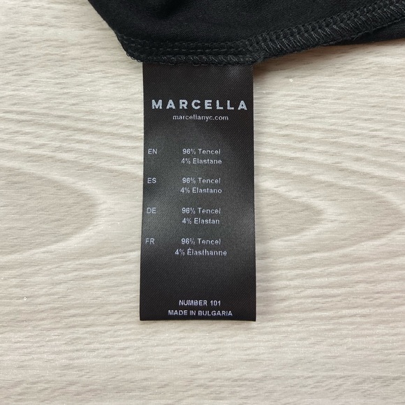 Marcella NYC Laurel Gown Dress Asymmetrical  European Stretch Jersey XL Black - Picture 13 of 14